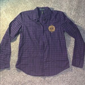 Ralph Lauren Purple flannel pattern button up